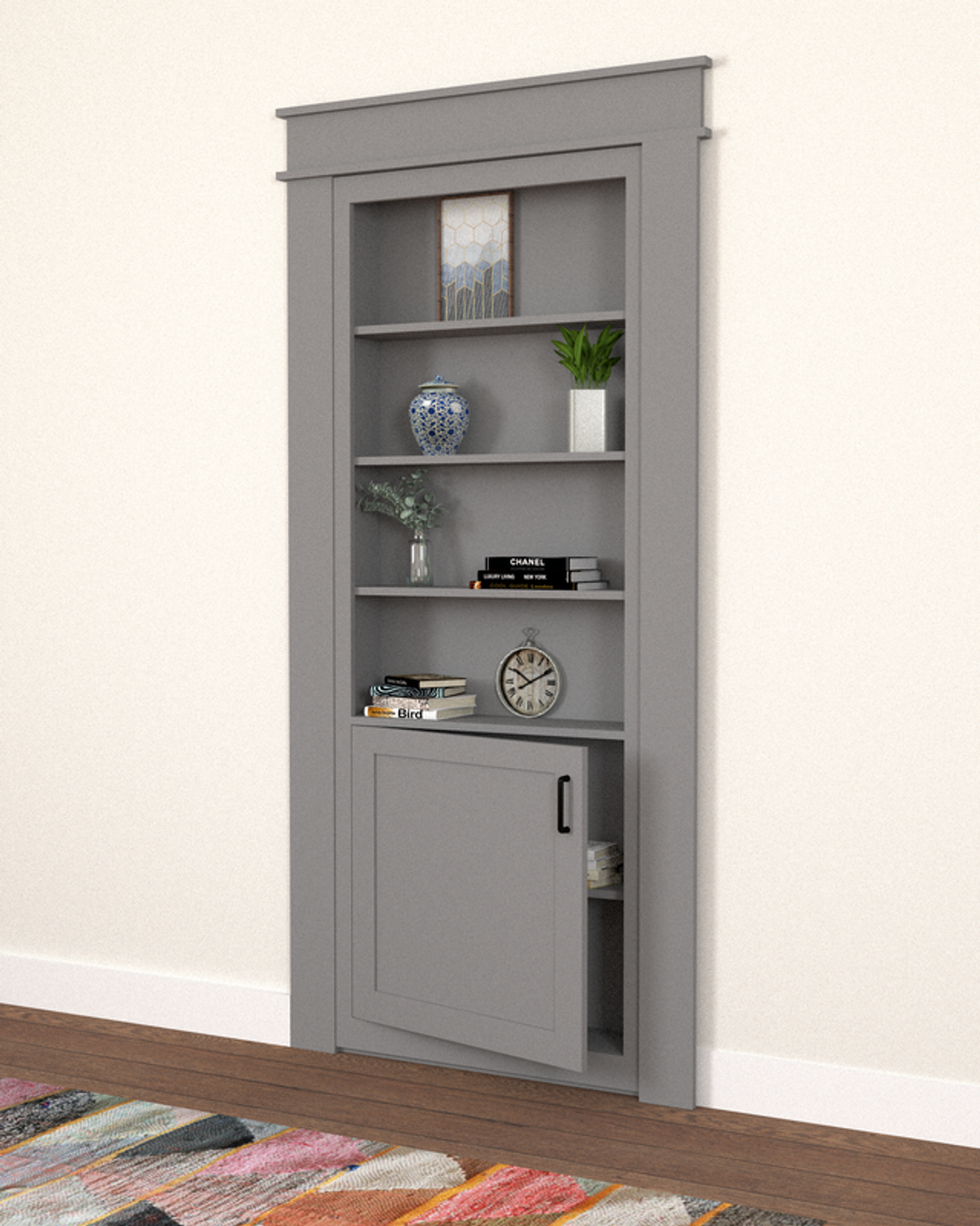 Hidden Bookcase Door - Single Door - Style 2
