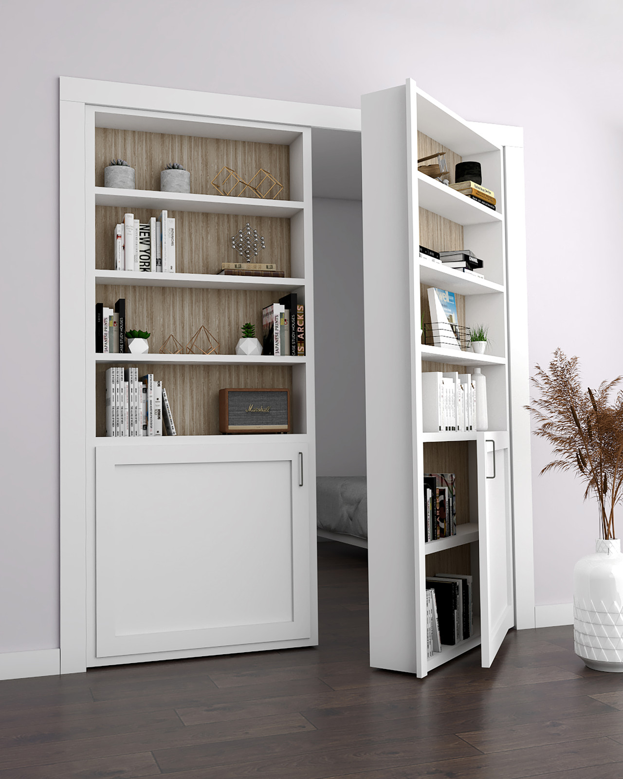 Hidden Bookcase Door - Double Door- Style 2