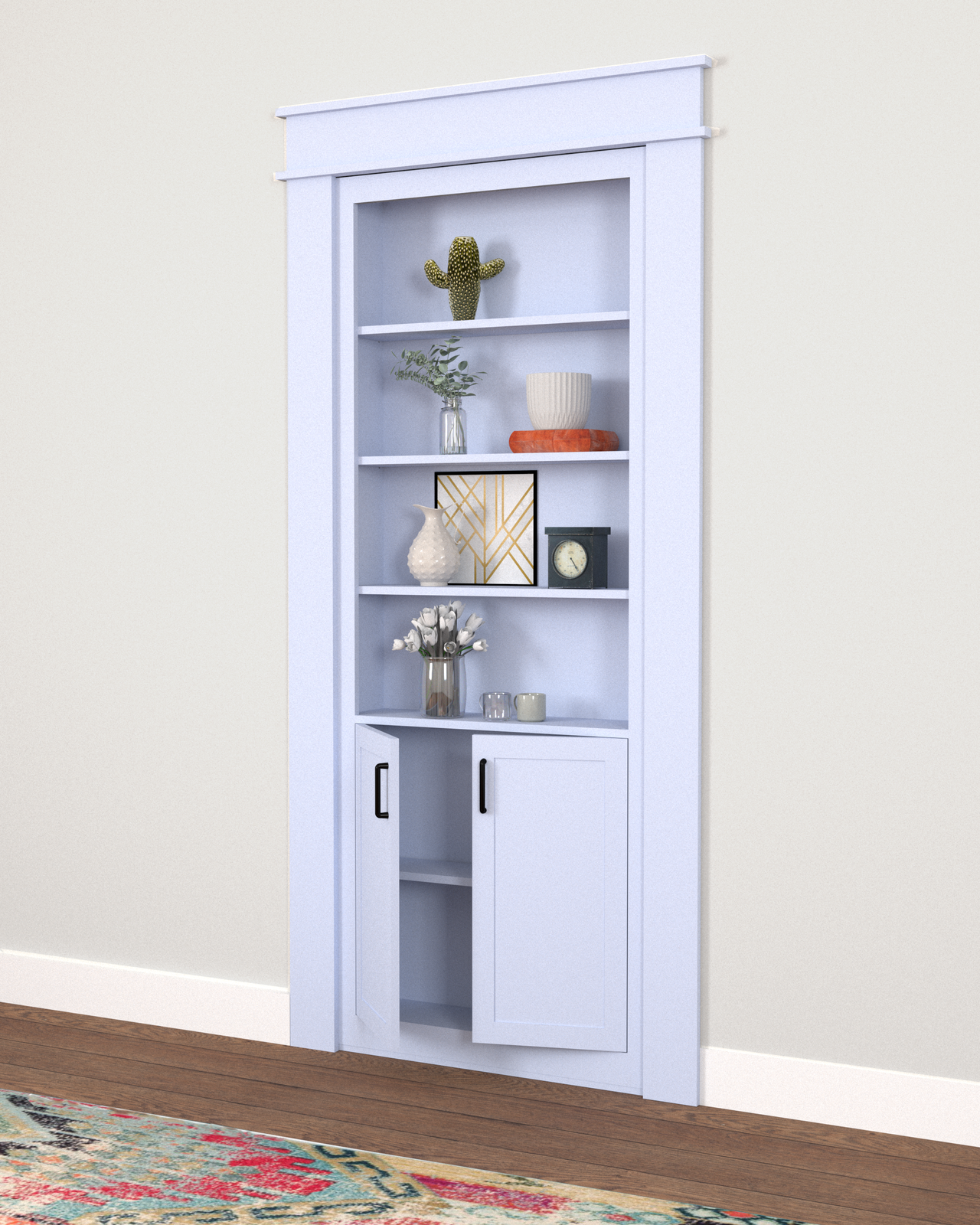 Hidden Bookcase Door- Single Door - Style 3