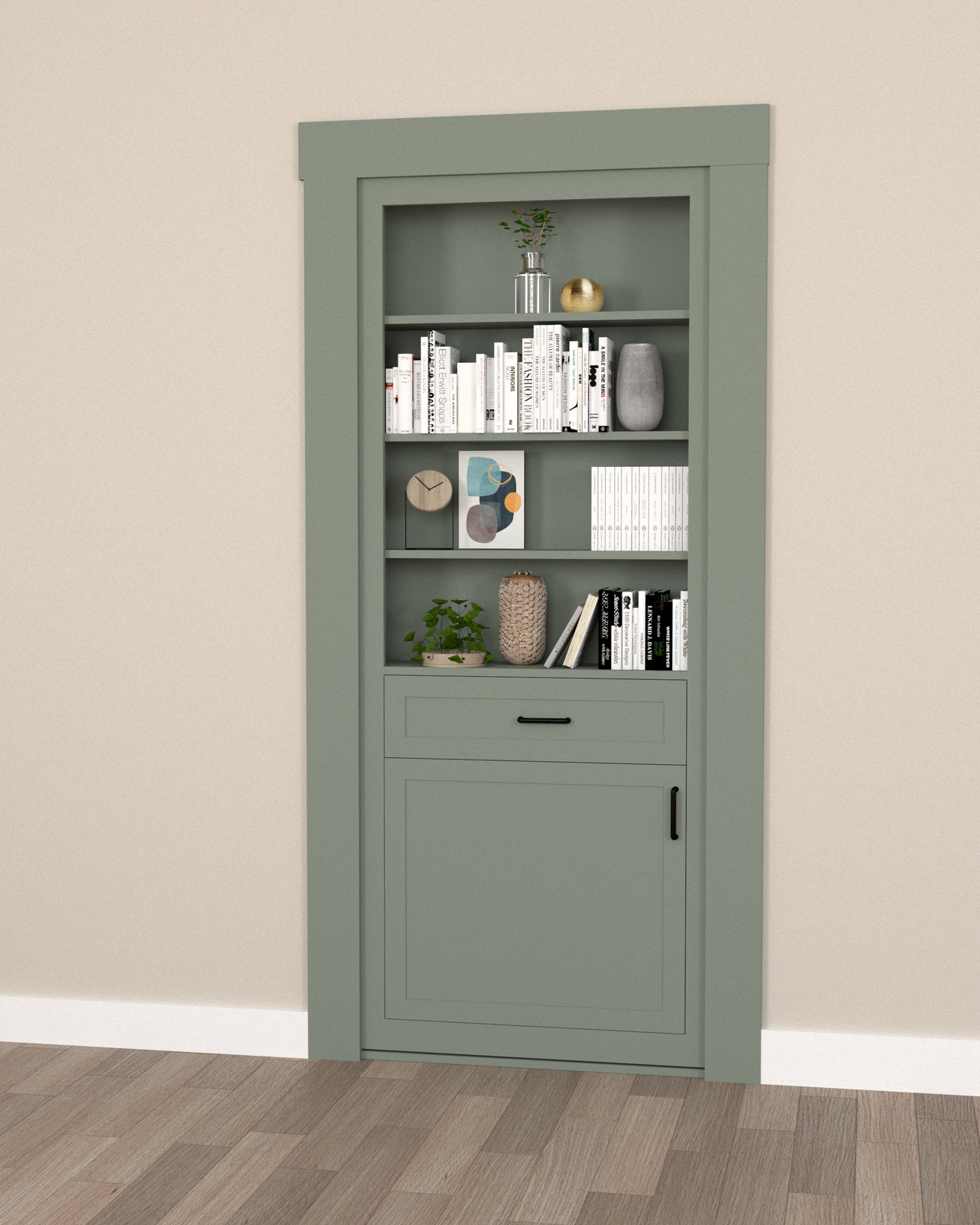 Hidden Bookcase Door - Single Door - Style 5