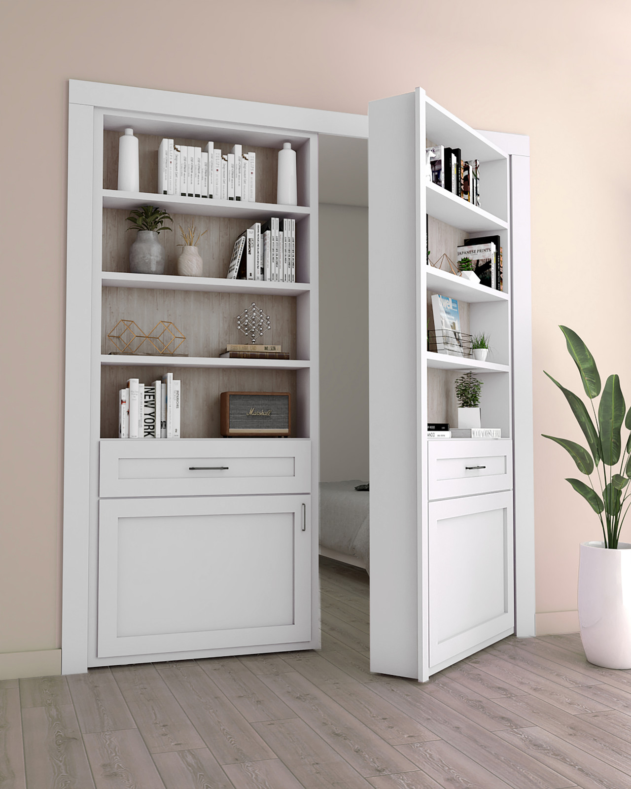 Hidden Bookcase Door - Double Door - Style 5
