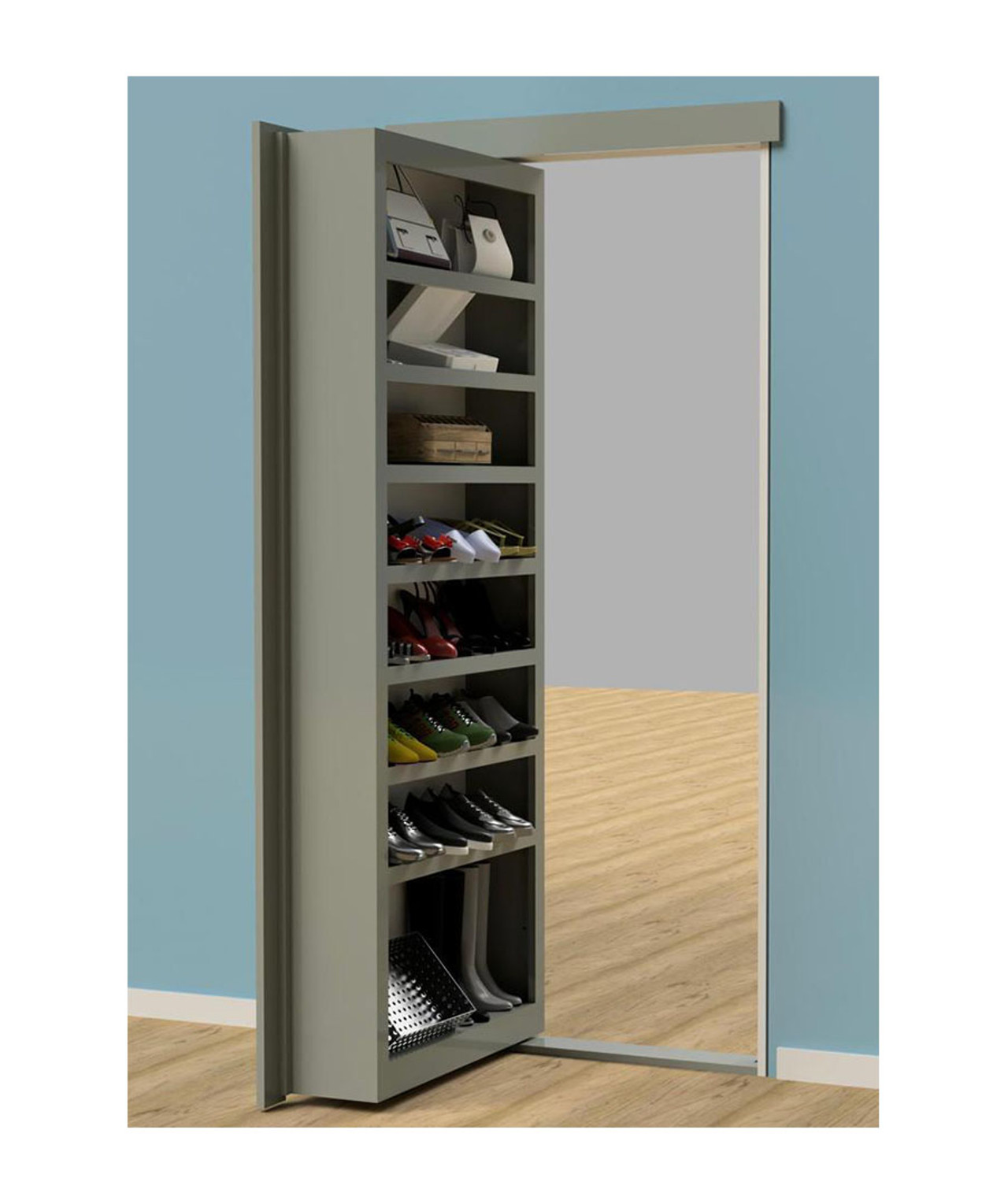 Hidden Mirror Door - Shoe Rack Door
