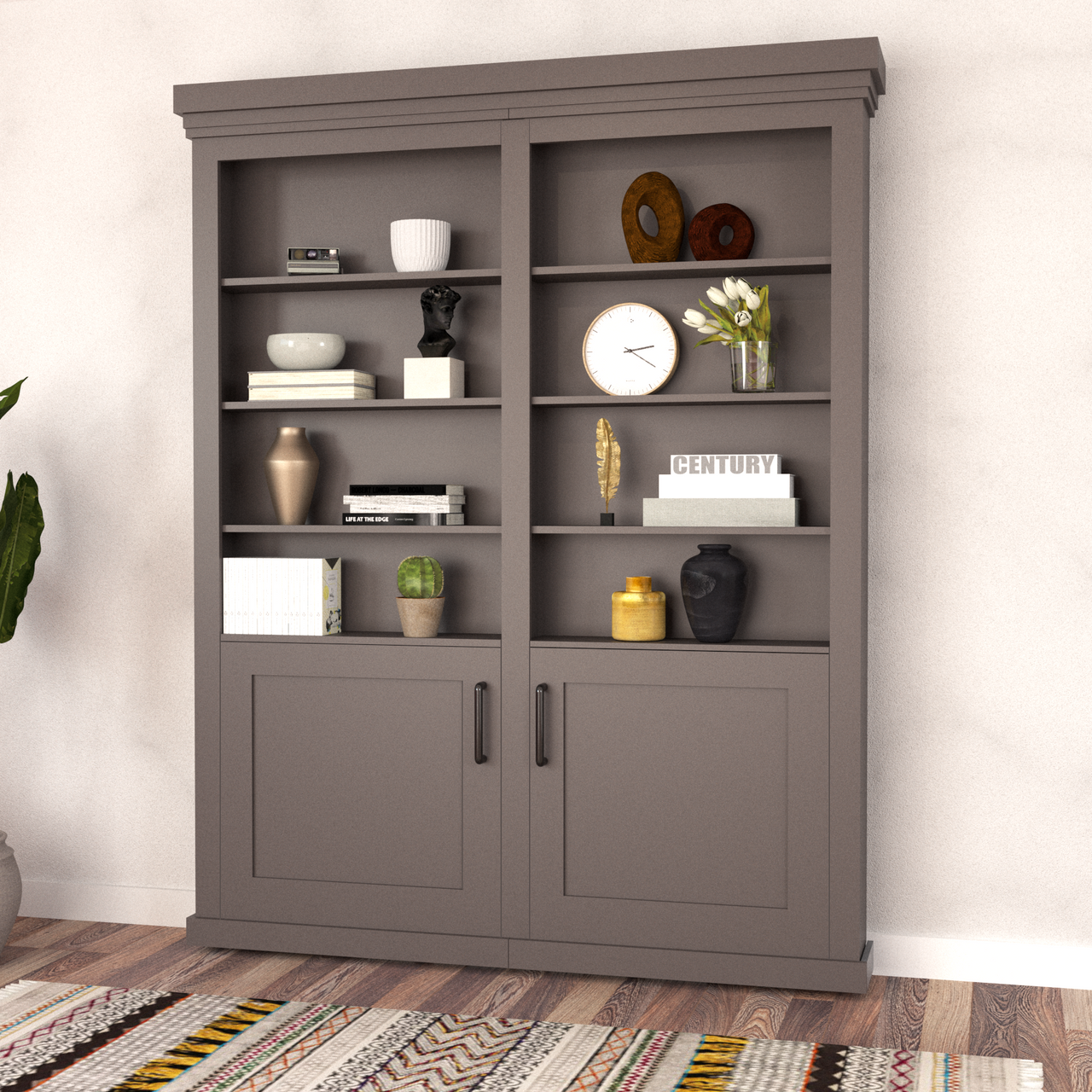 Double Sliding Bookcase Door- Style 2