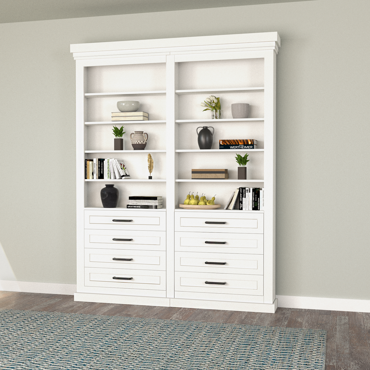 Double Sliding Bookcase Door- Style 4