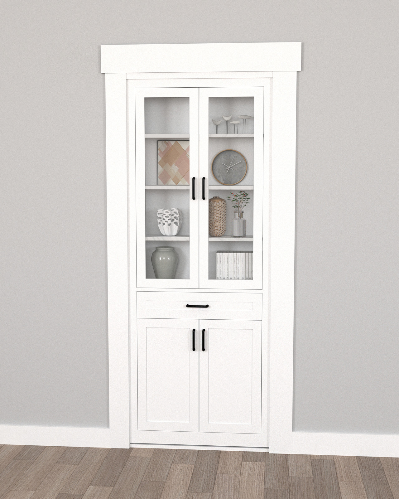 Hidden Bookcase Door- Single Door - Style 6