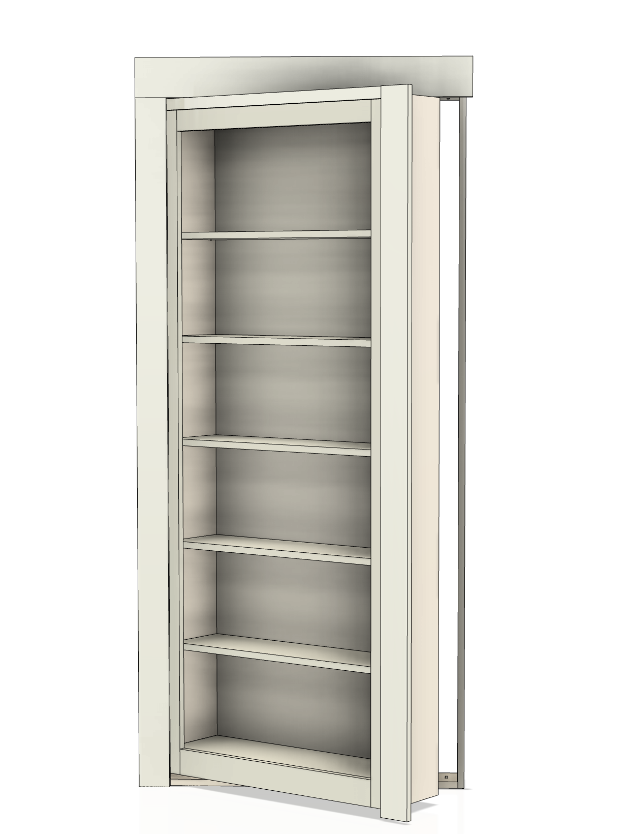 Hidden Bookcase Door - SINGLE DOOR - Style 1 - (Unassembled DIY Kit)