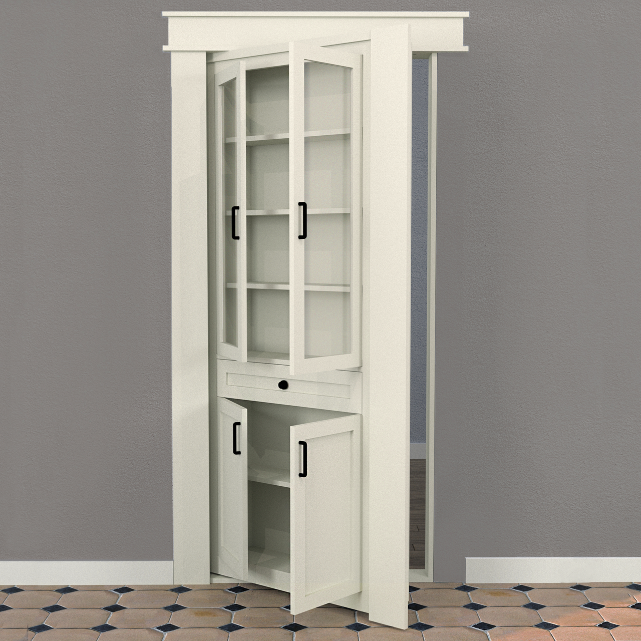 Hidden Bookcase Door- Single Door - Style 6