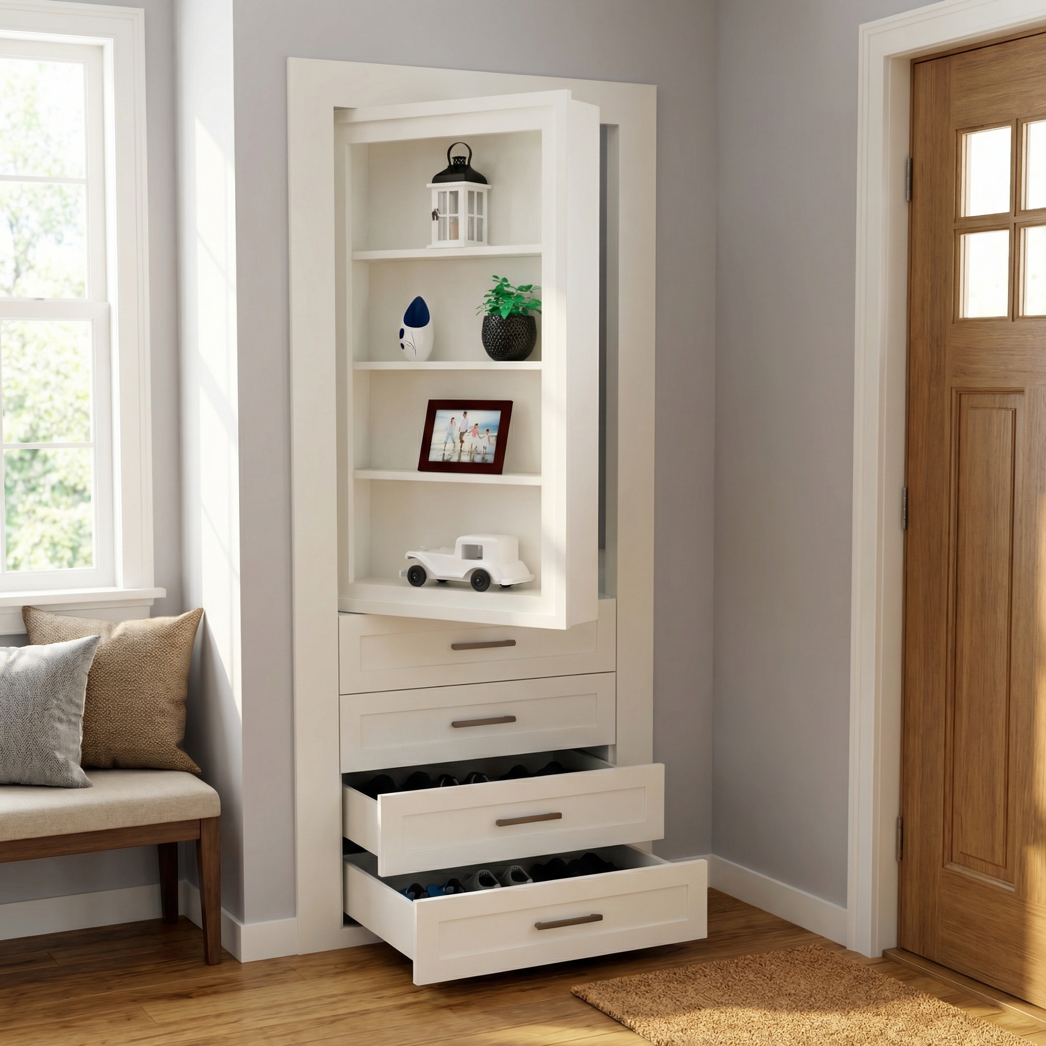 Hidden Closet Single Door Storage System