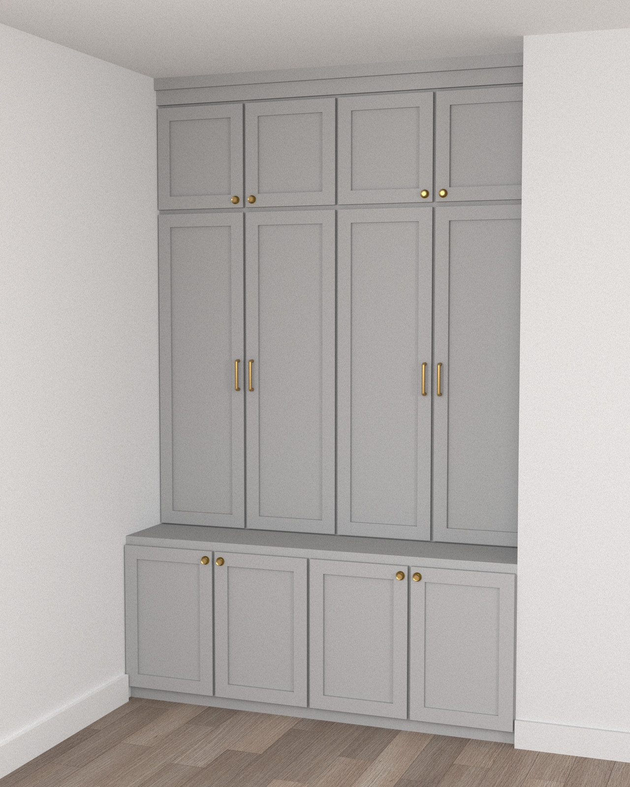 Mudroom U Shape Layout Room