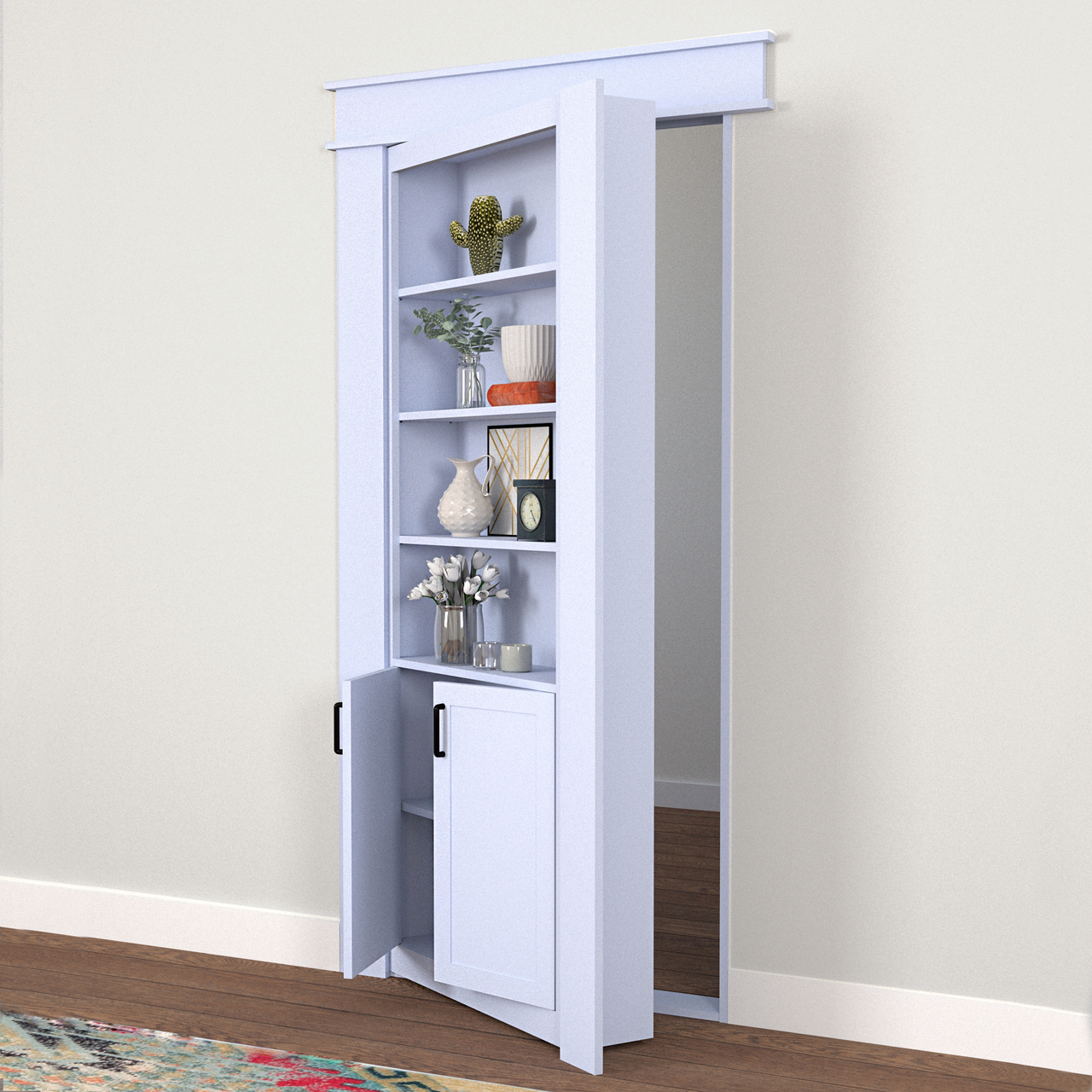 Hidden Bookcase Door- Single Door - Style 3